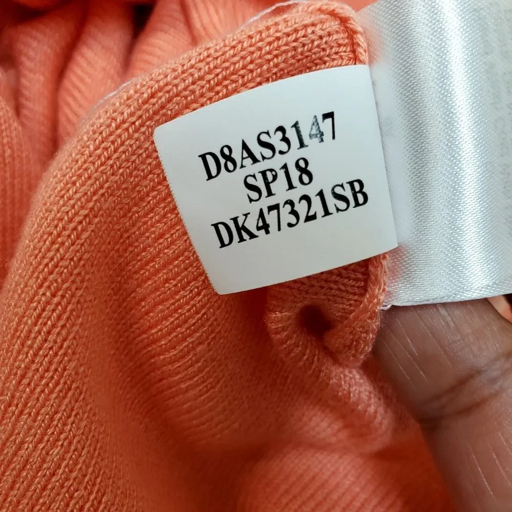 DONNA KARAN Viscose Blend V-Neck Oversized Dolman Sleeve Top Size M - Picture 7 of 11